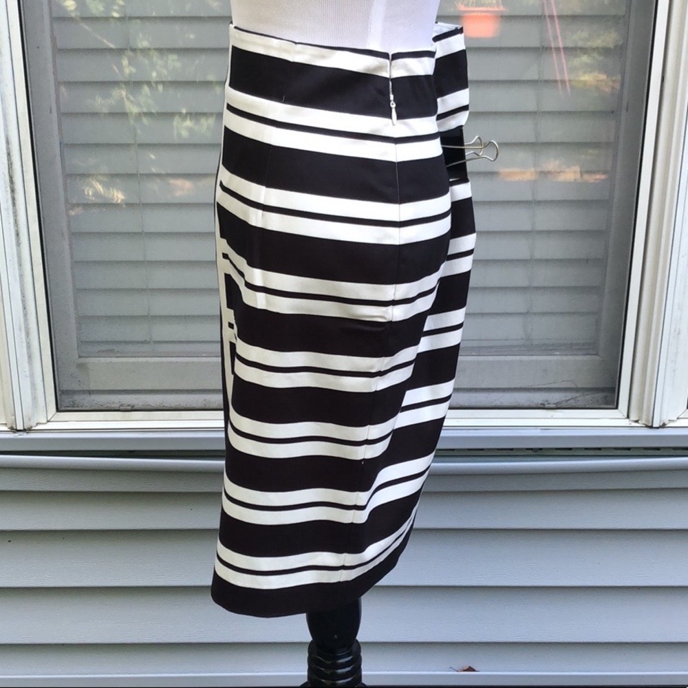 Worthington Black & White Colorblock Striped Pencil Skirt - Picture 7 of 10